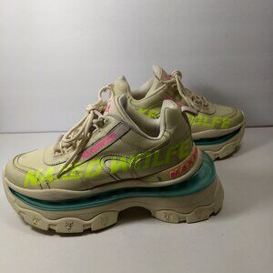 Naked Wolfe Art Fierce Platform Sneakers Size US 9 Modern Chunky Leather